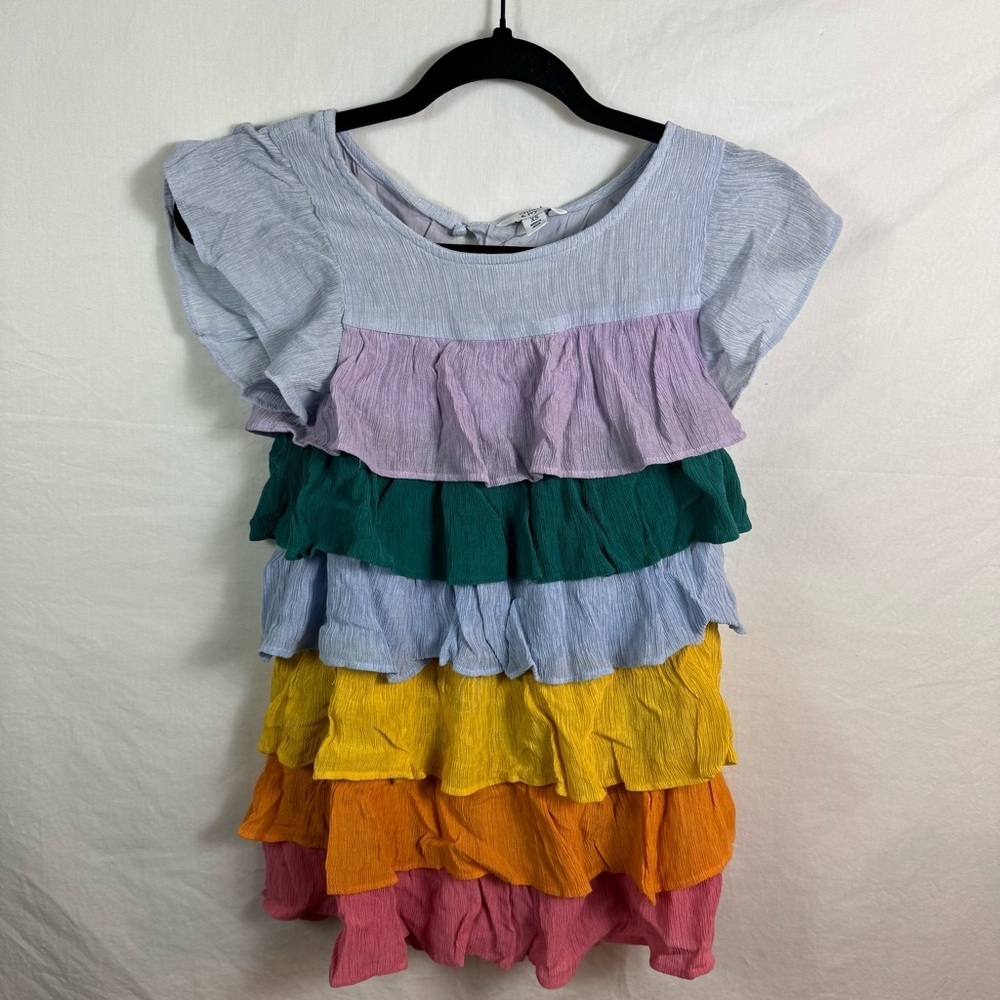 Crown & Ivy Colorful Layered Blouse Womens Size XS
